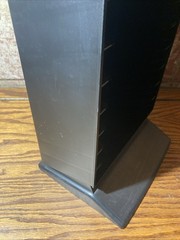 Vintage Laserline 25 VHS Tape Tower Storage Rack Black Plastic Video Movie Tower
