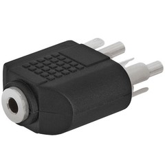 3.5mm Jack to 2 RCA Plug Splitter Dual RCA to AUX Stereo Adapter Audio Converter