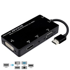 HDTV /DVI / VGA/Audio to HDTV 4in1 Dongle Adapter Multiport Splitter Converter