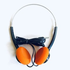 SONY MDR-006 Walkman Lightweight Headphones w/Orange Pads – Guardians Of Galaxy