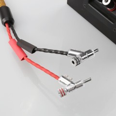 4pcs Rhodium Plated LOCK SPEAKER CABLE BANANA PLUG CONNECTOR jack