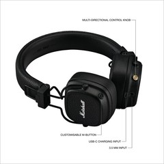 Marshall – Major V Wireless On-Ear Bluetooth Headphones with Lightweight Fold…