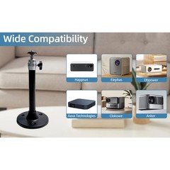 Projector Mount with 3 Sizes of Screw Adapters for Universal Compatibility