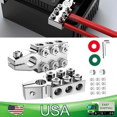 Battery Terminal Connectors 12 Way Top Post Clamps Positive Negative 8Awg 4 0Awg