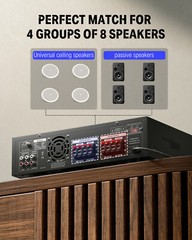 Donner MAMP5 Bluetooth Audio Power Amplifier Receiver 440W 4 Channel HiFi Amp