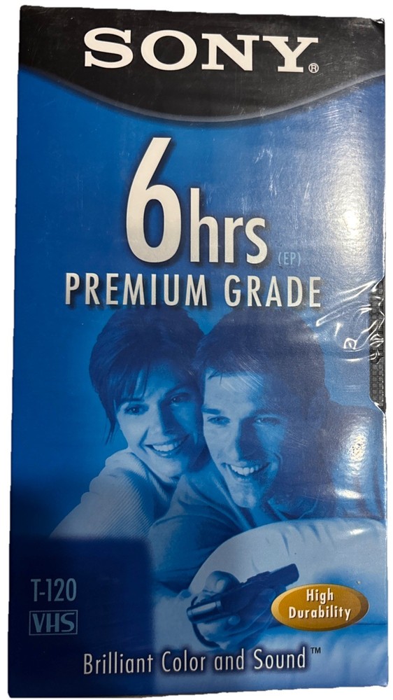 Sony T120VRH Premium Grade 6 Hr VHS Video Tape—NEW & SEALED—SHIPS IN 24 HOURS—