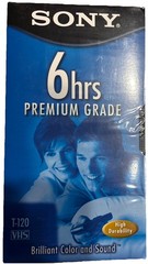 Sony T120VRH Premium Grade 6 Hr VHS Video Tape—NEW & SEALED—SHIPS IN 24 HOURS—
