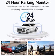 4K+1080P Dash Cam Front and Rear for Audi 2019-2026 Q3 Q5 Q6 Q7 Q8,A3 A4 A5 A6