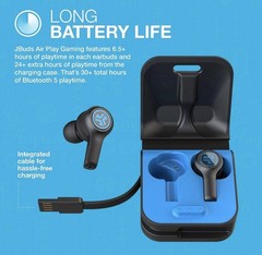 JLAB AUDIO JBUDS AIR PLAY GAMING TRUE WIRELESS EARBUDS BLACK NEW LOT 5000
