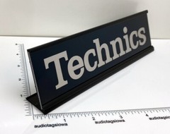 Technics Desk Sign – Custom Made Silver Aluminum