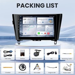 10.1″ For 2014-2017 Nissan Rogue Carplay Radio Stereo 4+64G Android13 Cam 5GWiFi