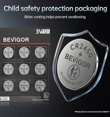48-pack CR2450 3V Bevigor Lithium Coin Button Cell Battery for Key Fob Sensors