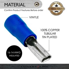 Conext Link QDVF-110B25 Vinyl Quick Disconnect Terminal Female 25 Pack 0.110″…