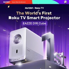 Aurzen Roku TV Smart Video Projector 1080P FHD Dolby Bluetooth 5G WiFi Netflix