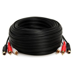S-Video & Dual 2 RCA Stereo Audio Video Cable DVD VCR TV – 75 FT / 100 FT Cmple