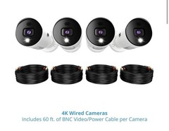 NEW Night Owl 8 Channel 4K Bluetooth DVR w/ 1TB Hard Drive & 4 Wired UHD Cameras