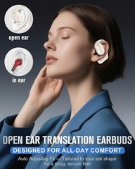 Translation Earbuds Real Time,6-in-1 Bluetooth 6.0 Language Translator Earbuds