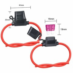 10X/Set Inline Fuse Holder to Accept 30A 12V Mini Blade Fuses Splash Proof Car