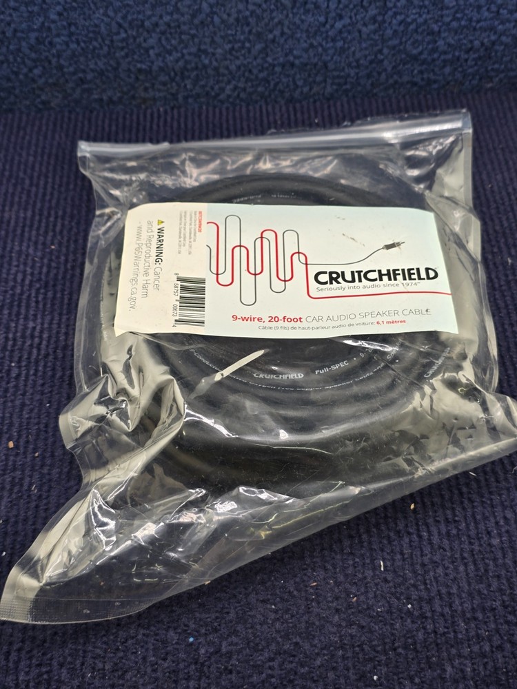 Crutchfield 007CSW9W20 20-Feet 9-Conductor Car Audio Copper Speaker Cable 18 AWG
