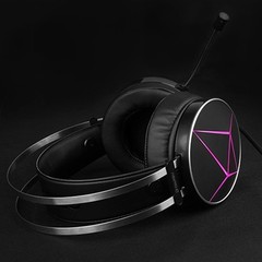 RGB Gaming Headphone Wired Headset for PC Phone Laptop USB Mic Headphone Plugs