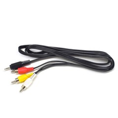 2.5mm Mini Stereo Aux Plug To 3 RCA Male Adapter AV Audio Video Cable 1.5m (US)