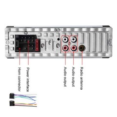 Single 1 DIN Car Stereo Radio MP3 Player Head Unit Audio Receiver BT FM AUX USB