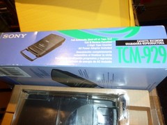 Sony TCM-929 Portable Cassette Recorder Player Black Vintage Never Used