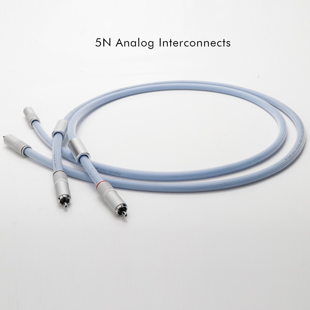 Pair Hi-Fi 5N Pure Silver Audio RCA Cable Hi-end RCA Connector Interconnect Wire