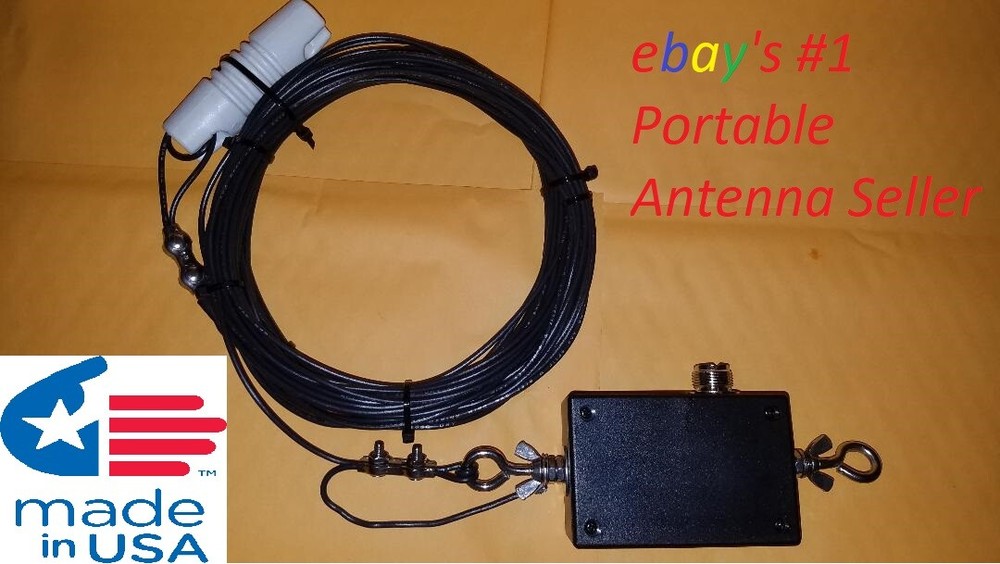 END FED “RANDOM WIRE” HF DIPOLE 9:1 ANTENNA. STAINLESS/ 80-6 METERS 150W PEP