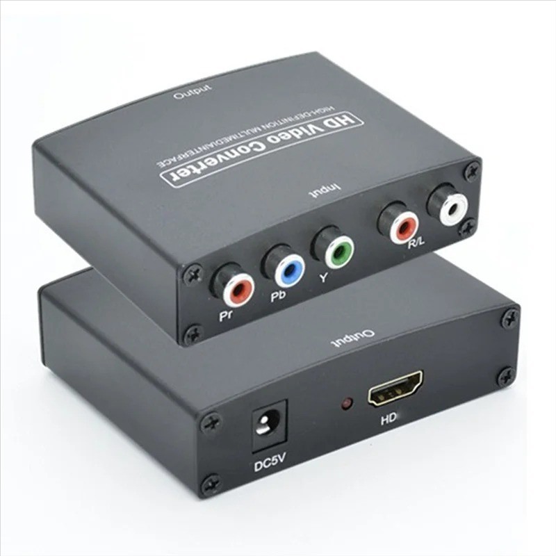 YPbPr Component to HDMI Converter L/R Audio HD Video Adapter Box