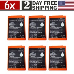 [6 Pack] 1500mAh BA225030 6V Battery For HBC Crane Remote Pump Truck Battery