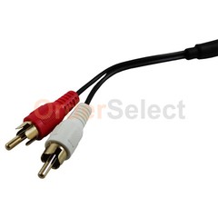 3 NEW 2x RCA Male,1x 3.5mm Stereo Female,Y-Cable 6-Inch Gold plated Connector