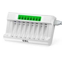 EBL 8-Bay AA AAA Battery Charger for NiMH AA AAA Rechargeable Batteries