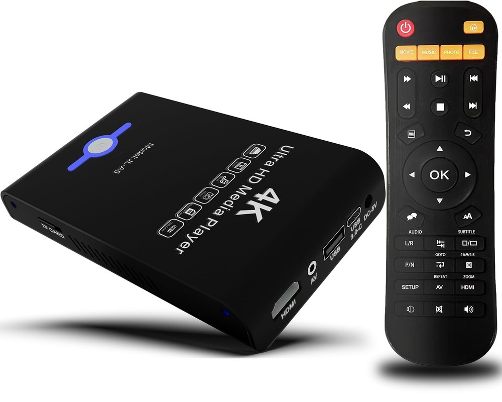 4K Ultra HD Media Player & HDD Enclosure 2-in-1,Digital Signage, Piano black