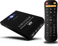 4K Ultra HD Media Player & HDD Enclosure 2-in-1,Digital Signage, Piano black