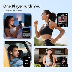 AGPTEK M6 128GB Metal 2.4 inch MP3 Music Player Voice Recording and Speaker