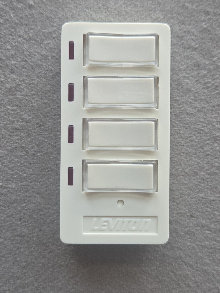 Leviton 16450-SA Intellisense Decora DHC Home Control Uni-Base 4 Button Keypad
