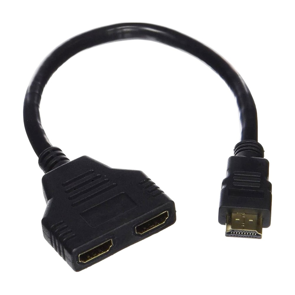 11.8″ HDMI Cable Adapter Male To Dual Female 2.0 Converter 1 in 2 out Splitter