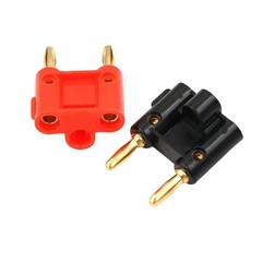 10PCS Dual Banana Plugs 4mm Gold Speaker Connector for Amp Safe Reliable