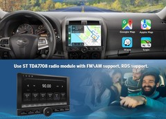 UX6K PRO MAX 2 DIN Android 13 8+128GB 10.1″ QLED Car Stereo GPS CarPlay Radio 4G