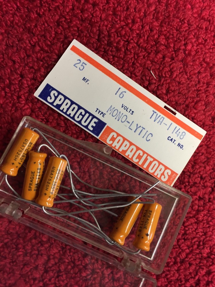 TVA-1148 25MFD 16V SPRAGUE ELECTROLITIC CAPACITORS 1 PC ONLY