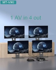 RCA Audio/Video Splitter 1 In 4 Out – Simplifies Your Home Entertainment Setup