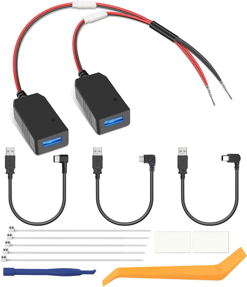 Dashcam Power Adapter,(Universal) Compatible with All Models,Dual DC Buck Conver