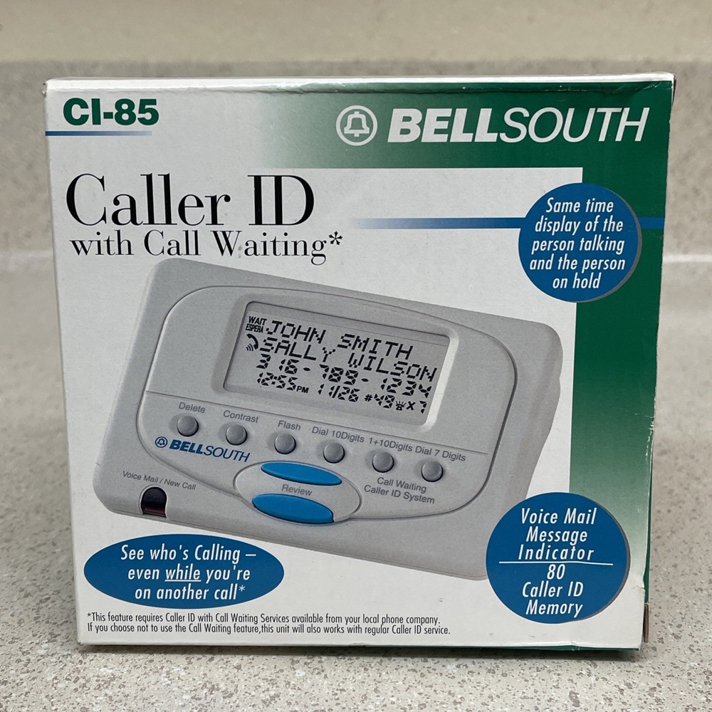 *NEW* Bell South CI-85 Caller ID Display Call Waiting 80 Number Memory System