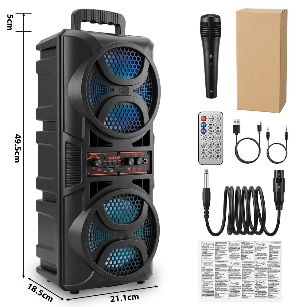 3000W Portable Bluetooth Speaker Sub woofer Heavy Bass Sound System Party+Remote