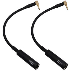 Right Angle 3.5Mm to 6.35Mm Headphone Adapter Cable, 1/8 Inch TRS Male