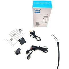 YVN 128GB Voice Activated Recorder – Playback, USB-C, Sound Recording for Lectur