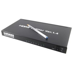 US 8 Port 1080P HD HDMI Splitter W/ Power Adapter HDTV Bluray Xbox PS3