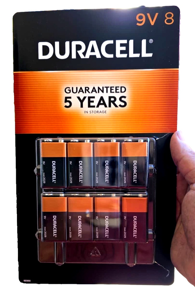 Duracell Coppertop 9V Alkaline Batteries 9 Volt – 8 Pack NEW SEALED