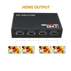 Full HD HDMI Splitter Amplifier Repeater 1080p 4K Female Switch Box 1×4 Port